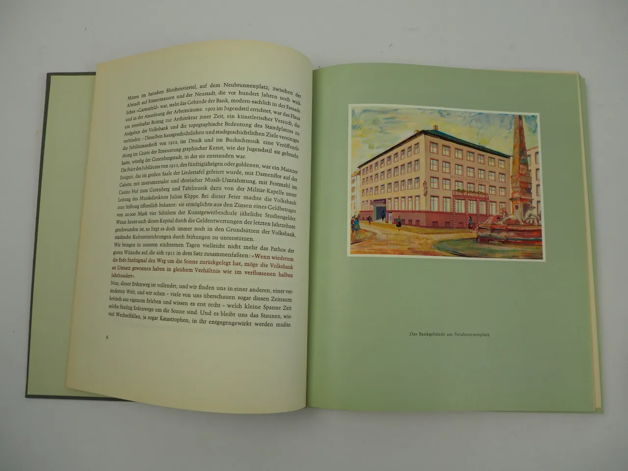 Buch Festschrift 100 Jahre Volksbank Mainz 1962 Rheinland Pfalz
