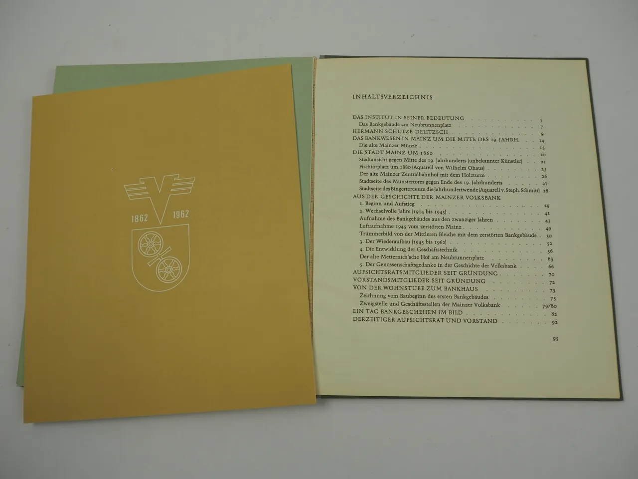 Buch Festschrift 100 Jahre Volksbank Mainz 1962 Rheinland Pfalz