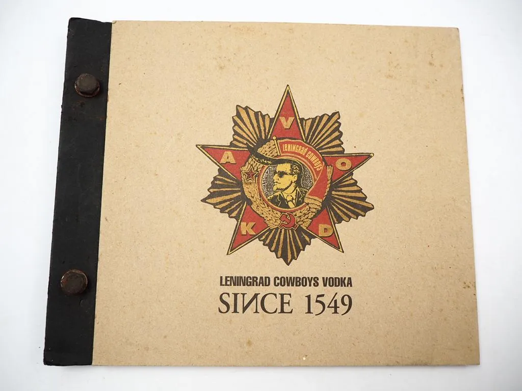 Buch und CD Leningrad Cowboys Vodka Since 1549 Finnland 1995 Werbung