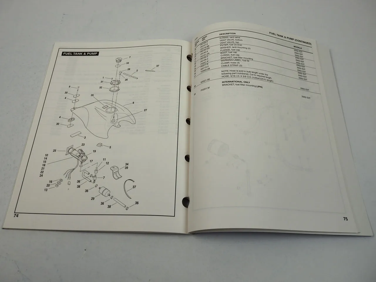 Buell Thunderbolt S3T Spare Parts List Catalog 2002 Ersatzteilliste