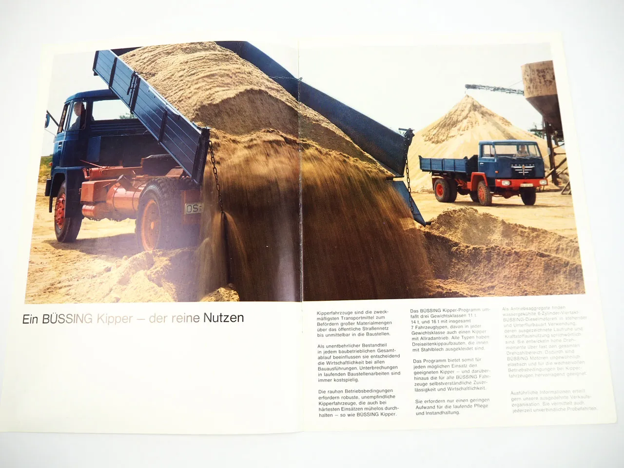 Büssing BS11K BS14K Commodore Burglöwe SAK Kipper Allradkipper Prospekt 1967
