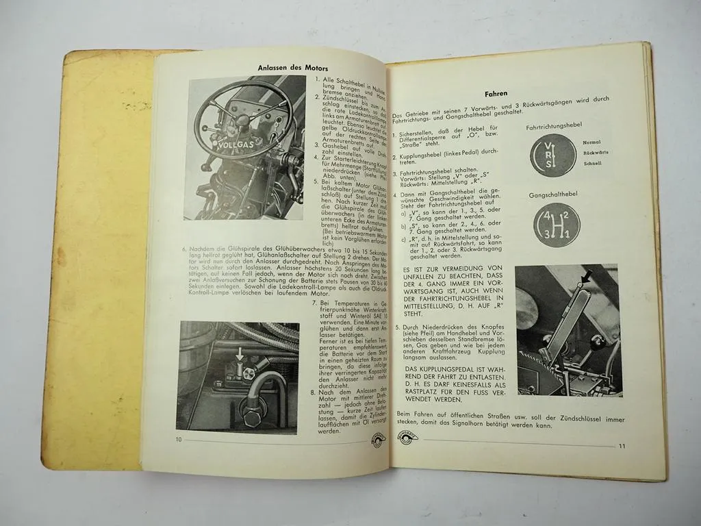 Bungartz T7 Vierradschlepper Betriebsanleitung Bedienung Ersatzteilliste 1962