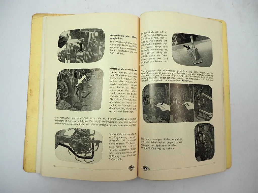 Bungartz T7 Vierradschlepper Betriebsanleitung Bedienung Ersatzteilliste 1962