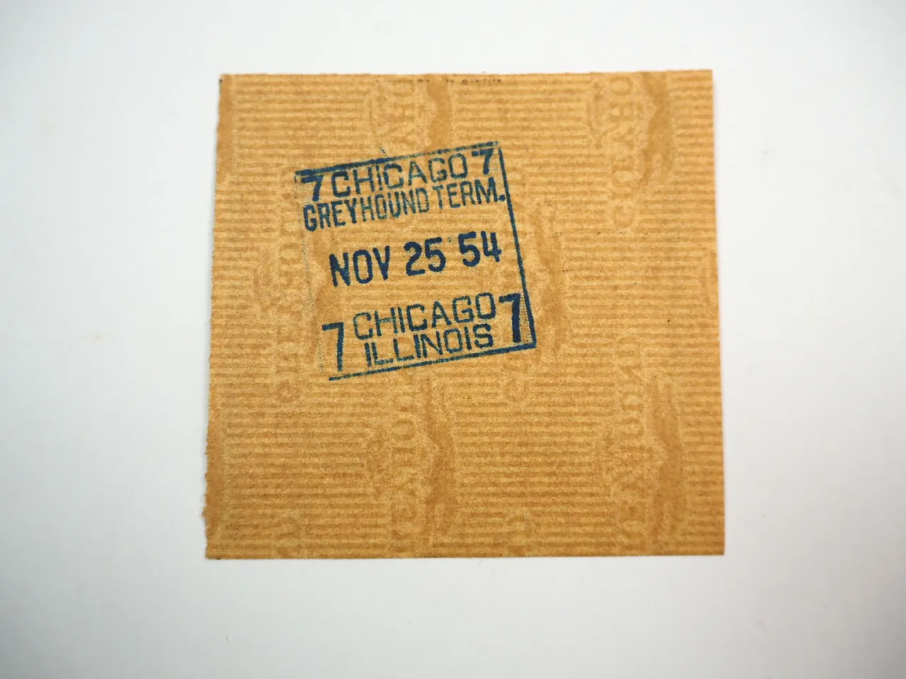 Bus Ticket Greyhound Lines Chicago 1955 Fahrschein USA