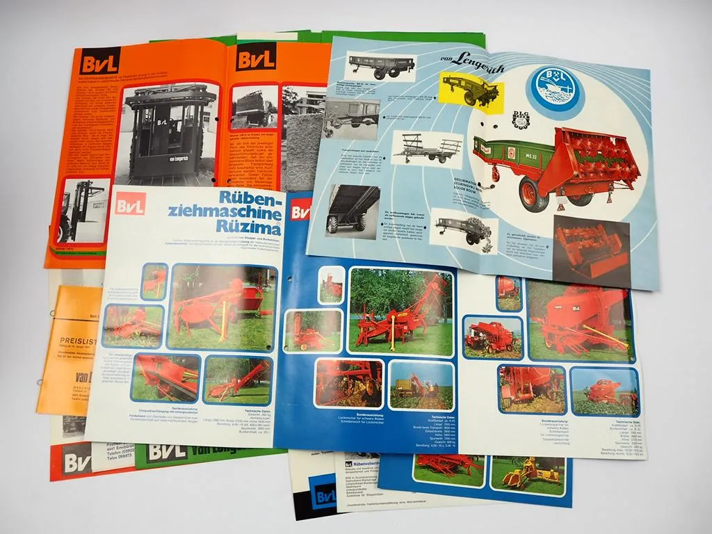 BvL van Lengerich Düngerstreuer Silostar Pflug Egge14x Prospekt Preisliste 1977