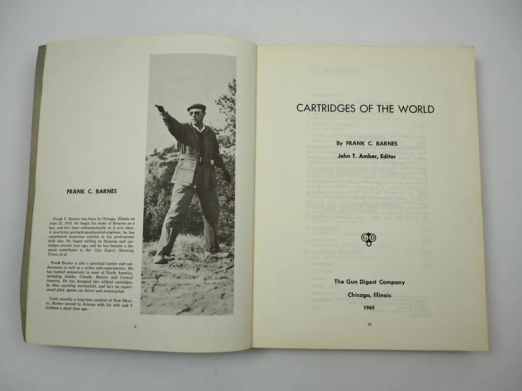 Cartridges Of The World - Data of rifle pistol shotgun cartridges 1965 Frank C. Barnes