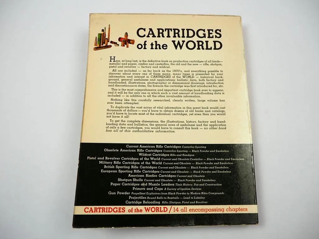 Cartridges Of The World - Data of rifle pistol shotgun cartridges 1965 Frank C. Barnes