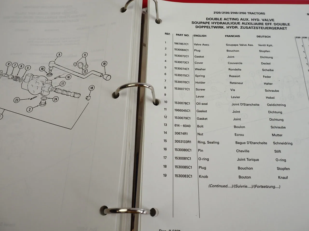 Case 2120 2130 2140 2150 Ersatzteilliste Parts Catalogue Catalogue Pieces 1988