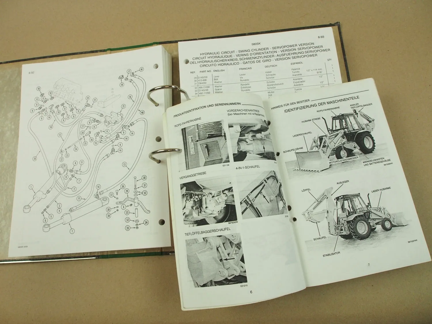 Case 580 Super K SK Prestige Betriebsanweisung Betriebsanleitung Ersatzteilliste