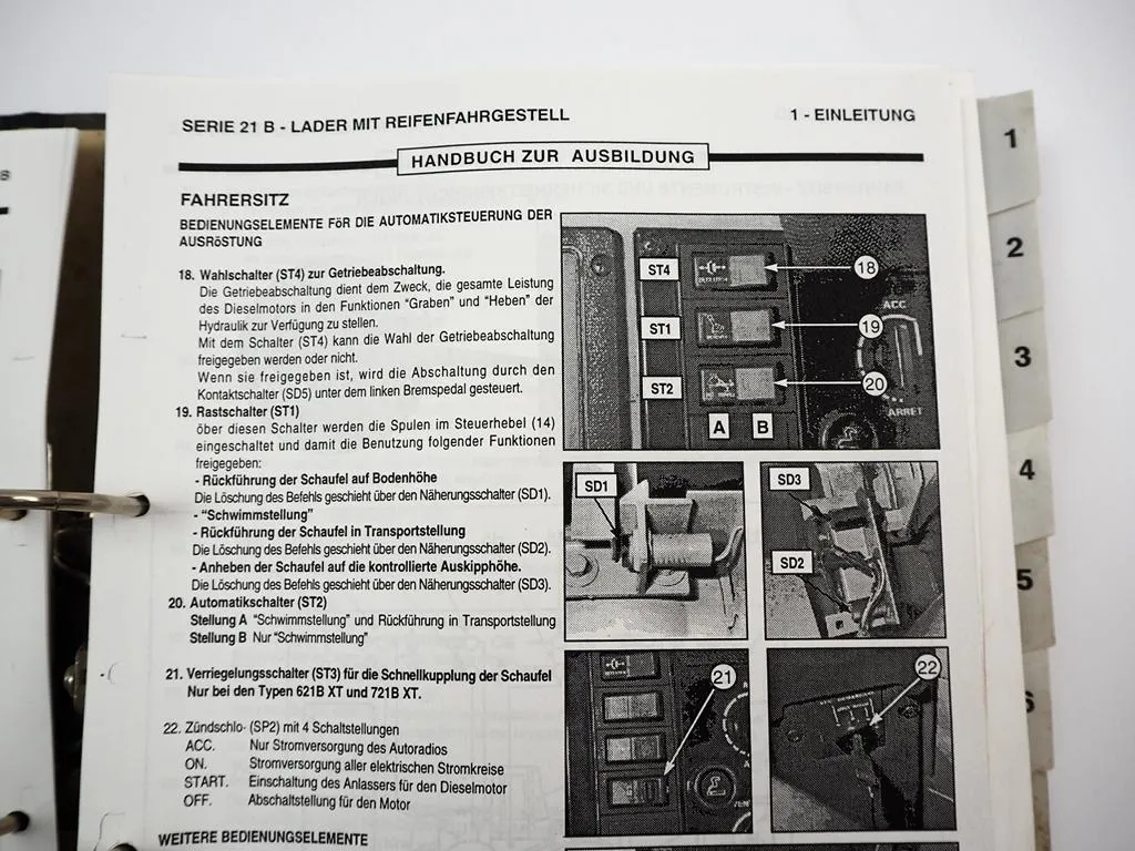 Case 621 721 821 921 B C Radlader Handbuch zur Ausbildung Schulung 1998