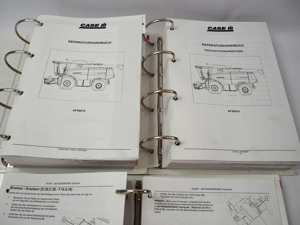 Case AFX 8010 Mähdrescher Reparaturhandbuch Werkstatthandbuch 2005