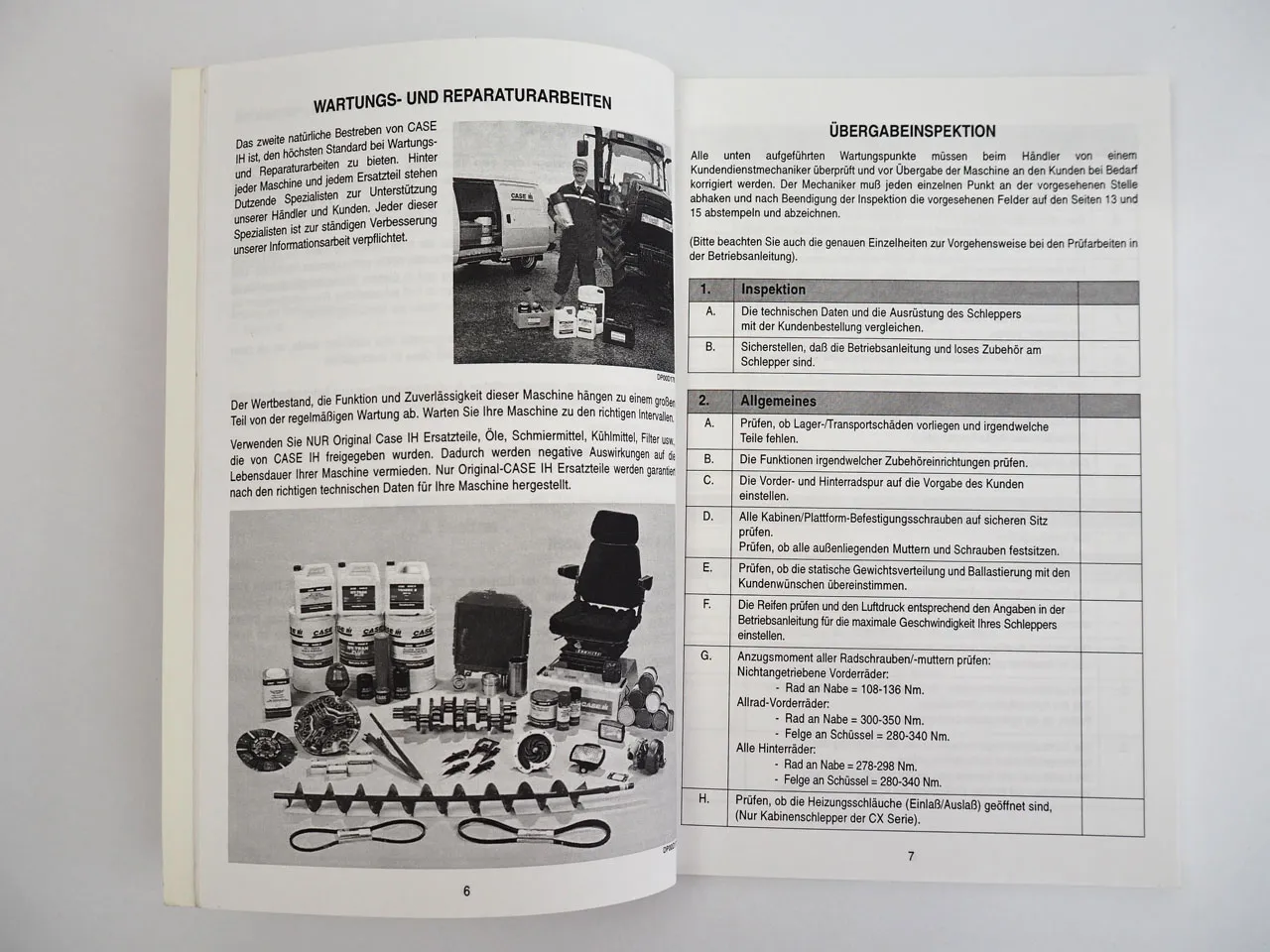 Case C42 C48 Allrad Compact Traktor Betriebsanleitung 1995 WD 308.48 + WD 308.85