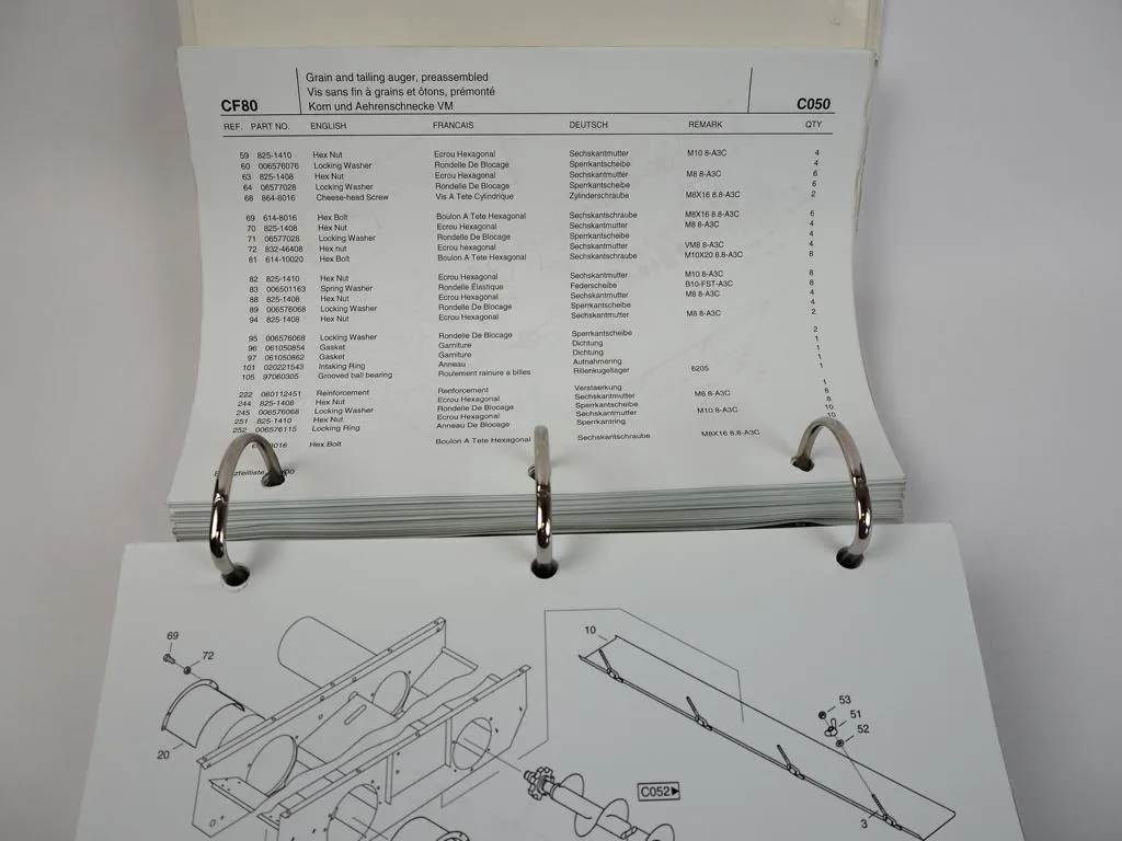Case CF80 Mähdrescher Ersatzteilkatalog Parts Catalogue 2000