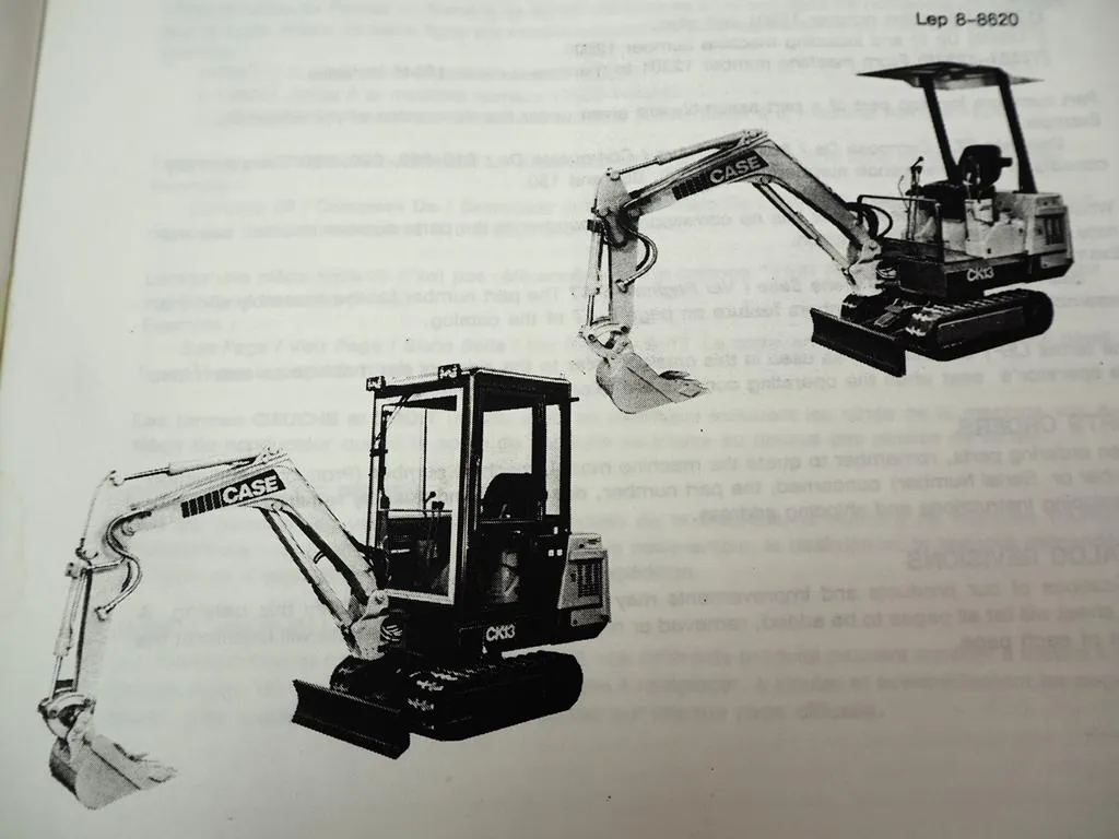 Case CK13 Raupenbagger Ersatzteilkatalog Parts Catalog Catalogue Pieces 1991