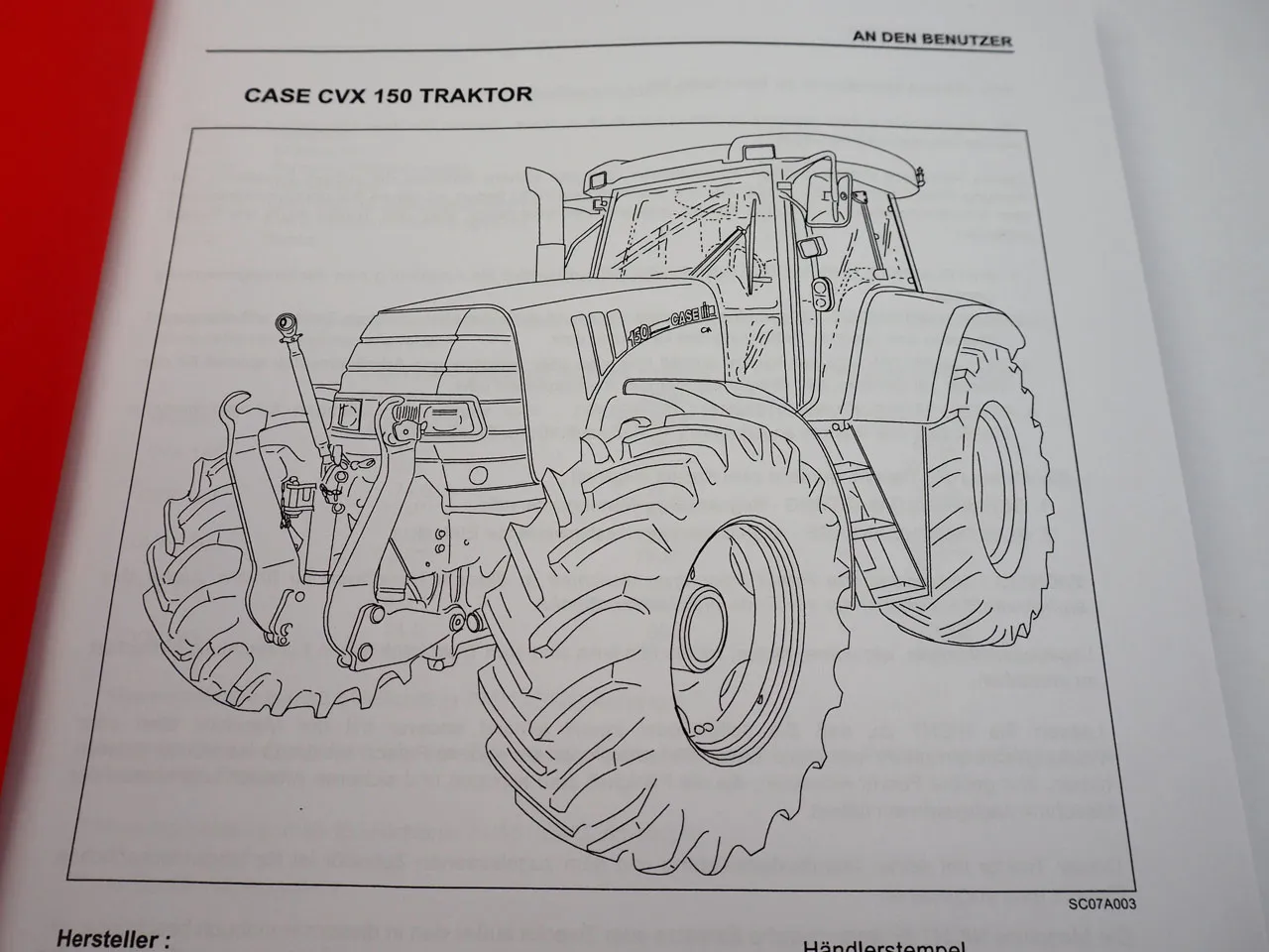 Case CVX 140 150 160 175 195 Traktor Betriebsanleitung Bedienung Wartung