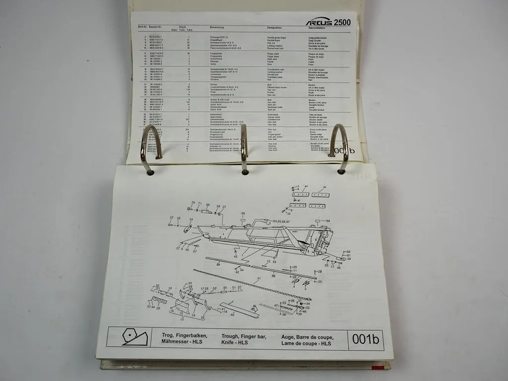 Case IH Arcus 2500 Mähdrescher Combine Ersatzteilkatalog Parts List 1998
