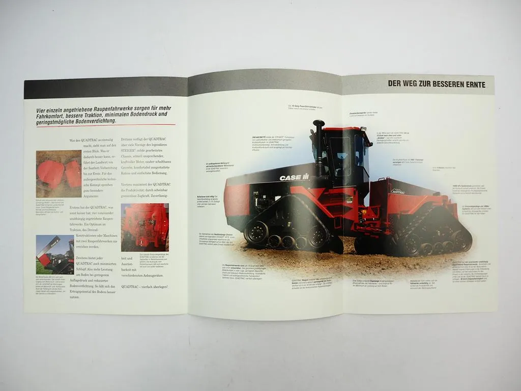 Case IH Quadtrac Traktor mit Raupenfahrwerk Prospekt 1997
