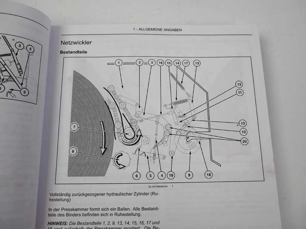 Case IH RB344 Silage Pack Sammelpresse Betriebsanleitung Betriebsanweisung 2011