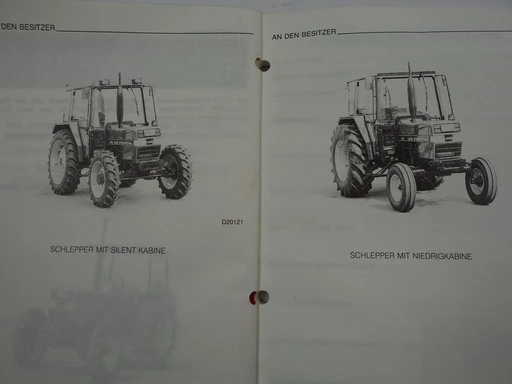Case IHC 440 540 640 740 840 940 Traktor Betriebsanleitung 1990