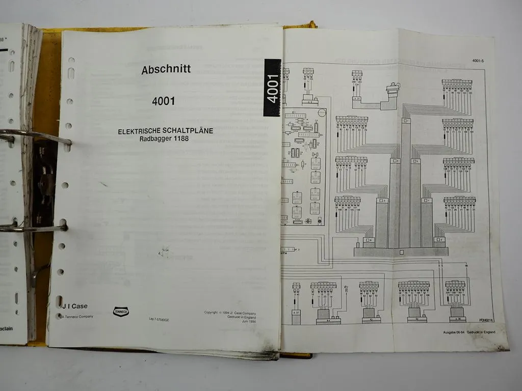 Case Poclain 1188 P C Hydraulikbagger Schulungshandbuch Elektrik Hydraulik 1994
