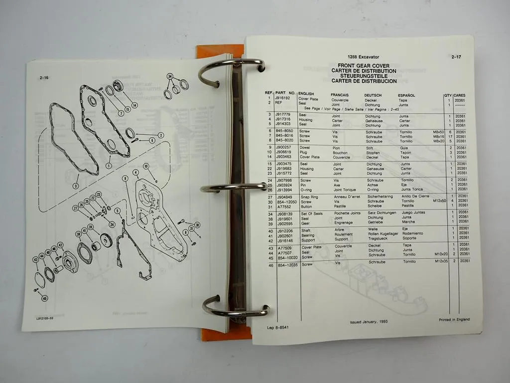 Case Poclain 1288 CK LC NLC Raupenbagger Ersatzteilkatalog Parts List 1993