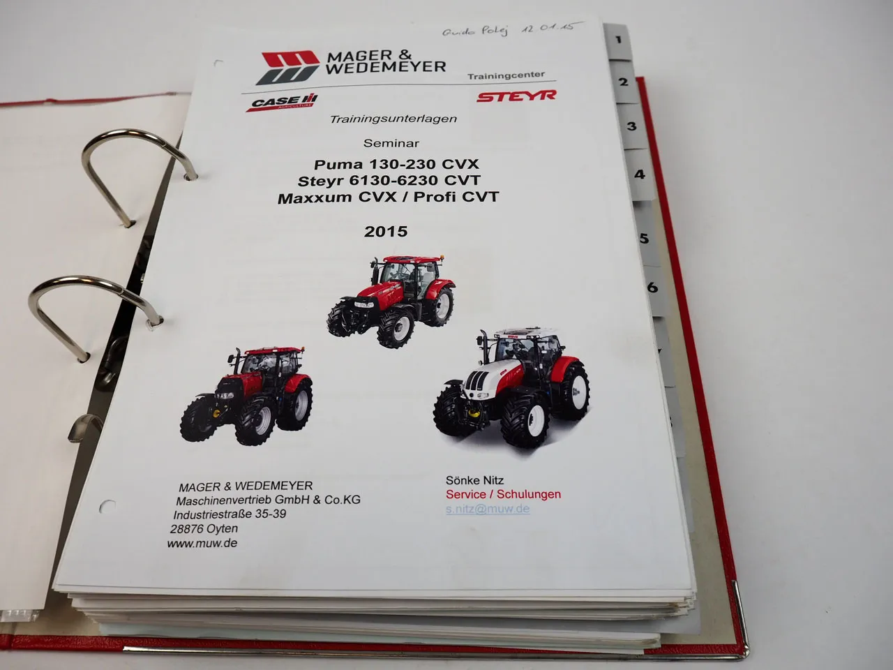 Case Puma 130 145 160 170 185 200 215 230 CVX Trainingshandbuch 2015