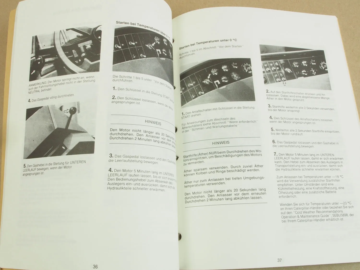 CAT Caterpillar 416 426 428 Baggerlader Betriebsanleitung Bedienung Wartung 1986