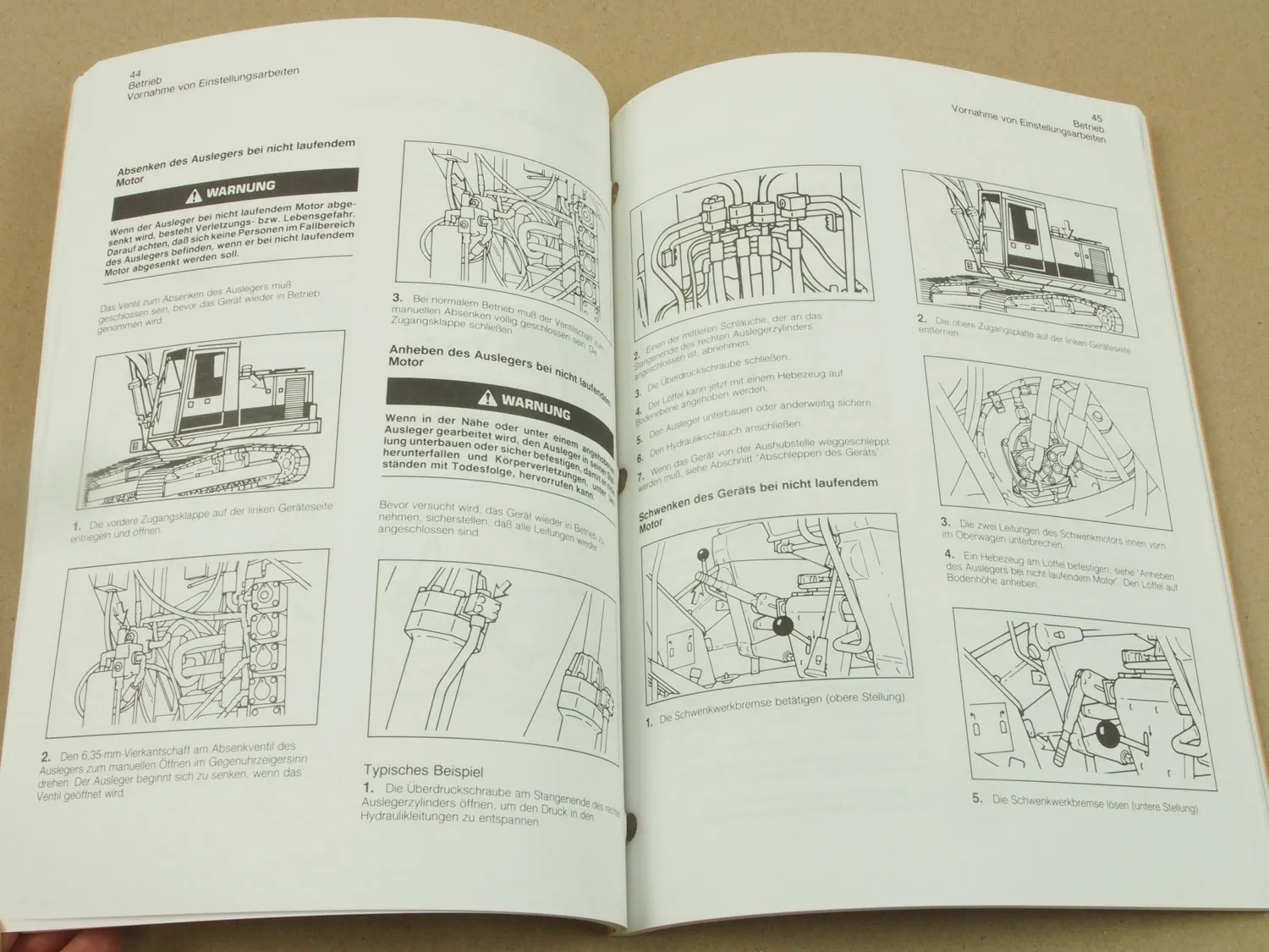 Caterpillar 215D 219D Bagger Bedienungsanleitung 1989 Betrieb und Wartung
