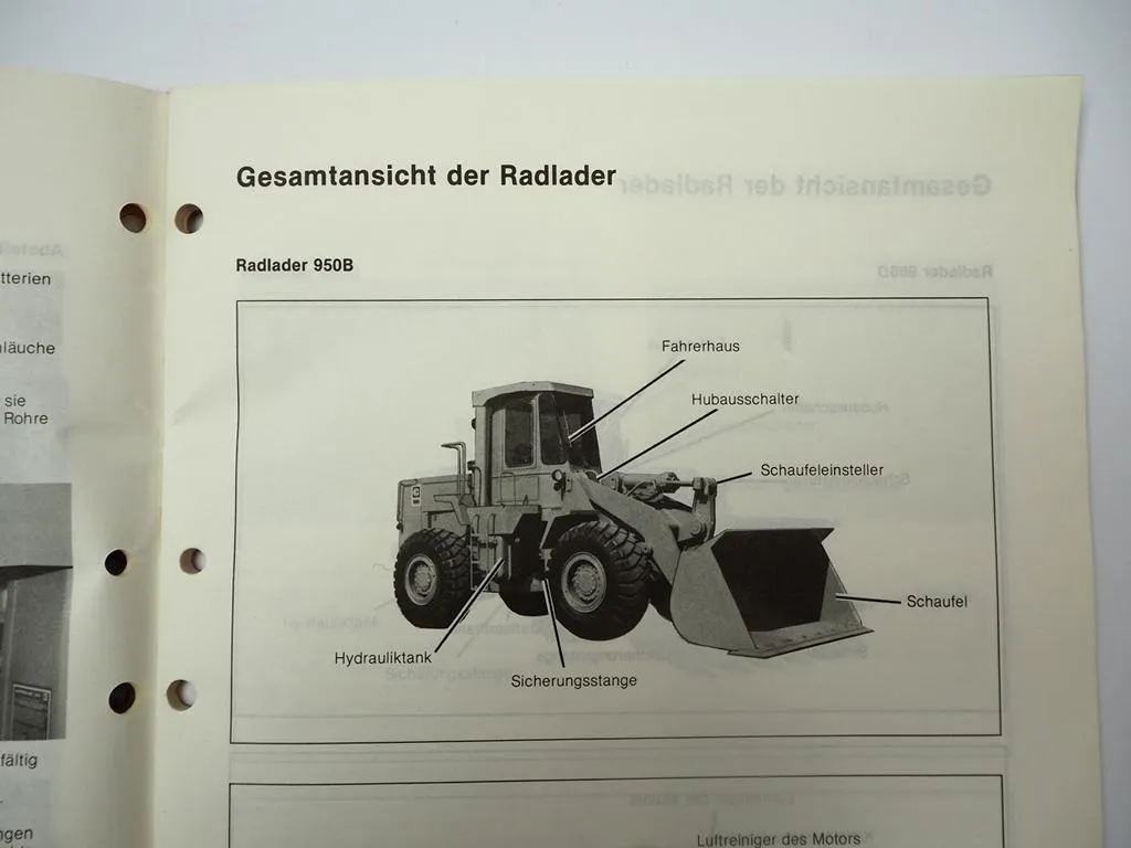 Caterpillar 950B 966D 980C Radlader Betriebsanleitung Bedienung 1981