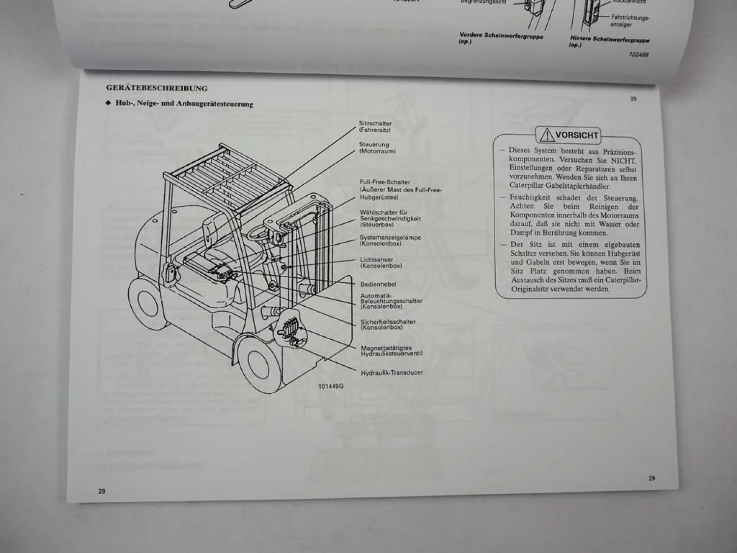 Caterpillar GP DP 15 18 20 25 30 35 K Gabelstapler Betriebsanleitung 1999
