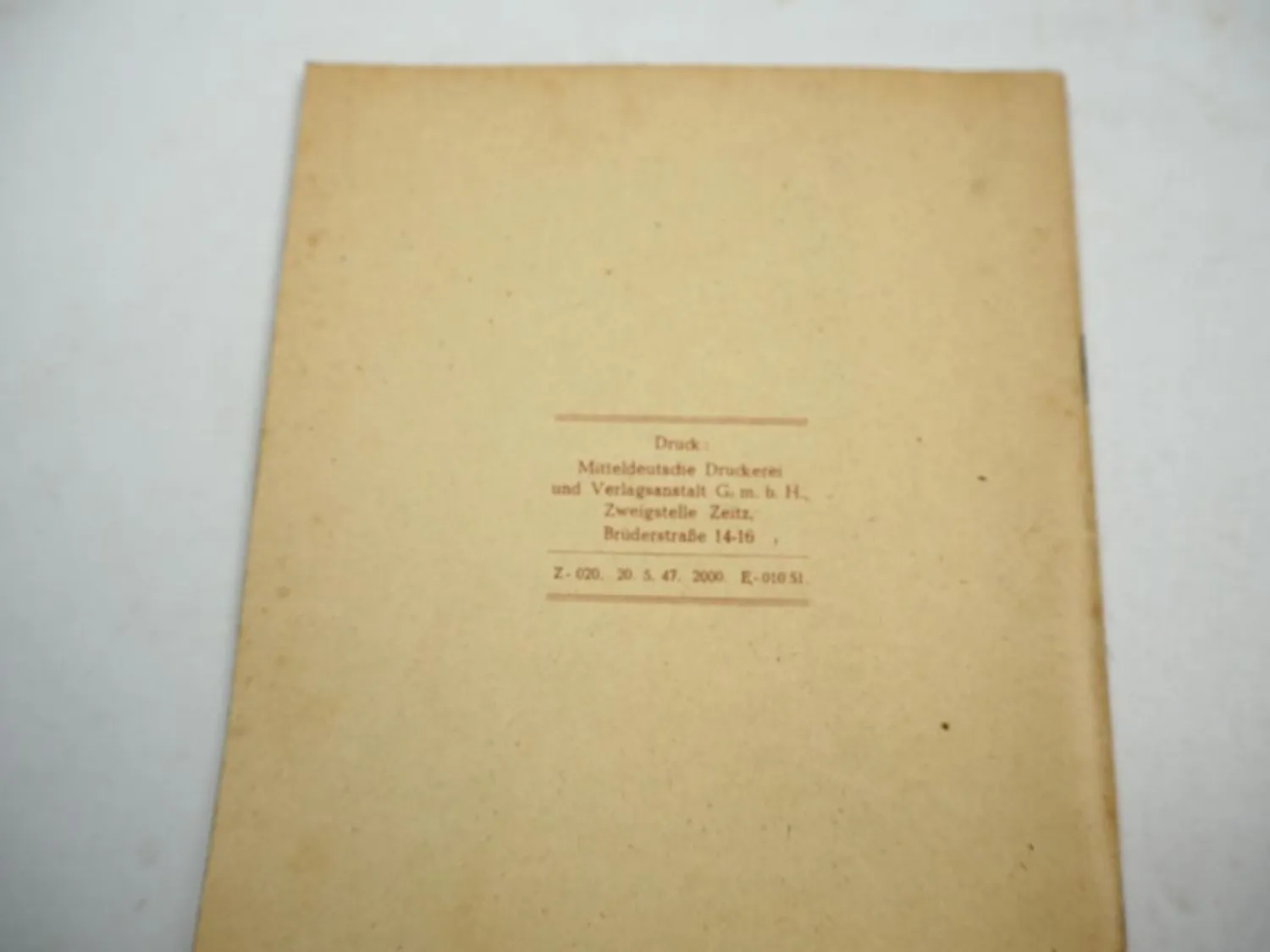 Chronik der Stadt Zeitz - Bericht über seine Entwickung 967 bis 1945