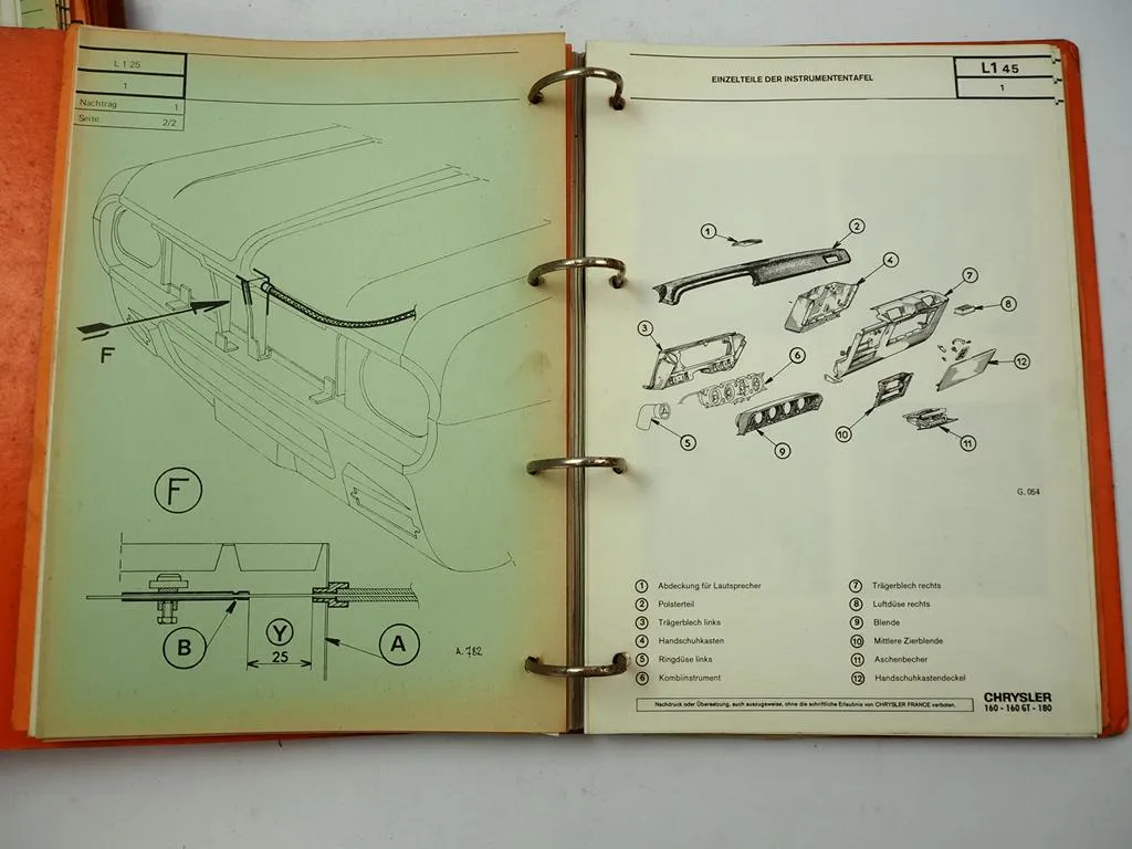 Chrysler 160 GT 180 Reparaturanleitung Reparaturhandbuch Werkstatthandbuch 1970