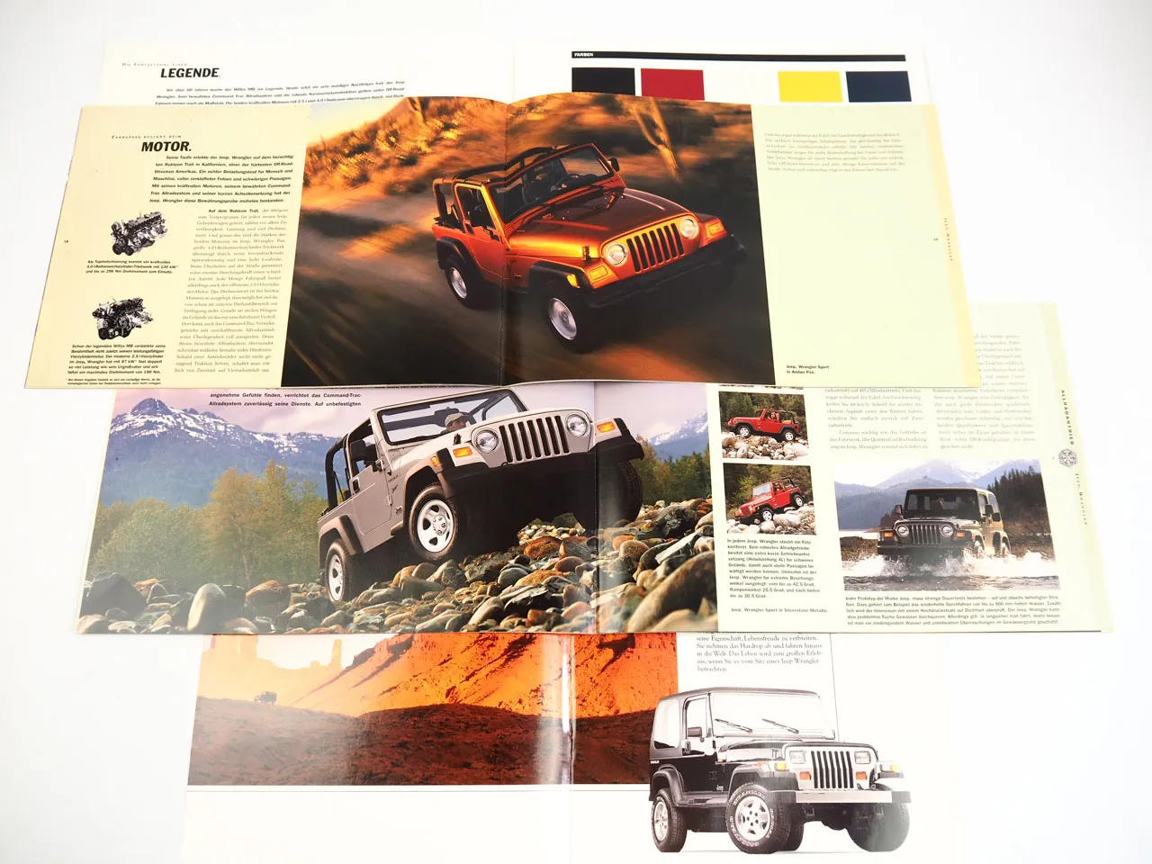 Chrysler Jeep Wrangler 5x Prospekt Technische Daten Ausstattung 1991 2002