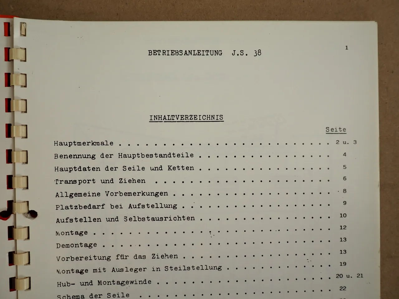 Cibingru JS 38 Turmdrehkran Betriebsanleitung Wartung ca. 1988