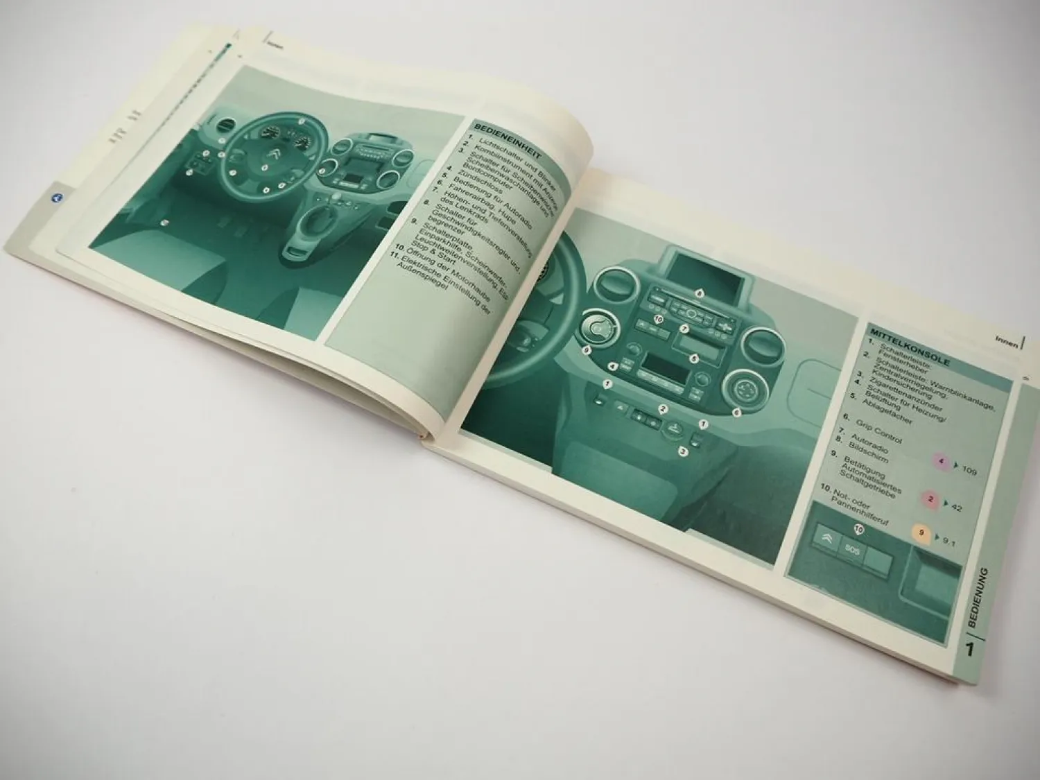 Citroen Berlingo 2 Typ B9 Betriebsanleitung 7/2012 Bedienung Bordbuch deutsch