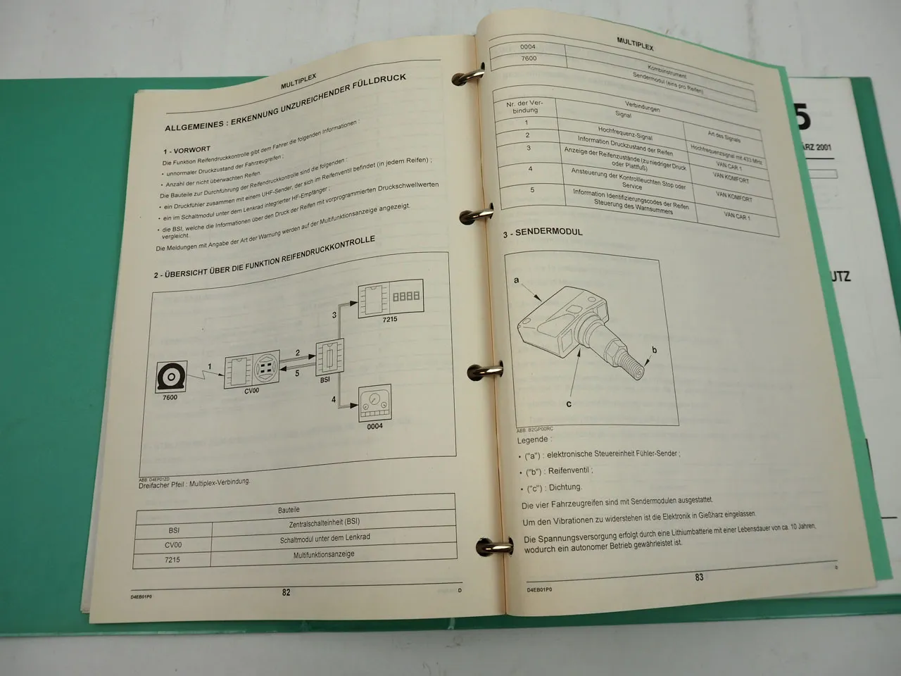 Citroen C8 Multiplex Diagnose Multiplex Kombiinstrument Diebstahlschutz ... 2001