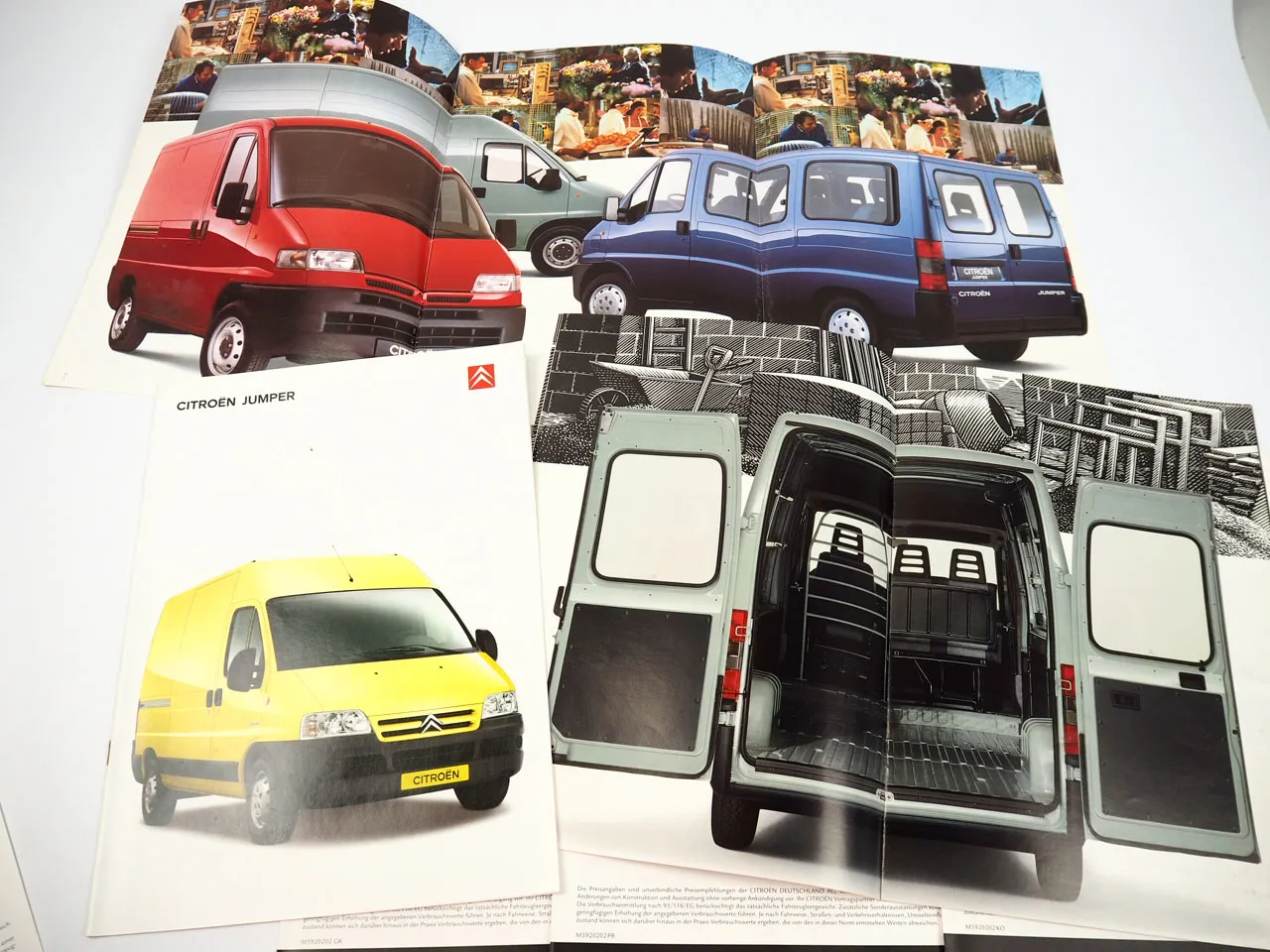 Citroen Jumper I Transporter Pritschenwagen Aufbau 3x Prospekt technische Daten