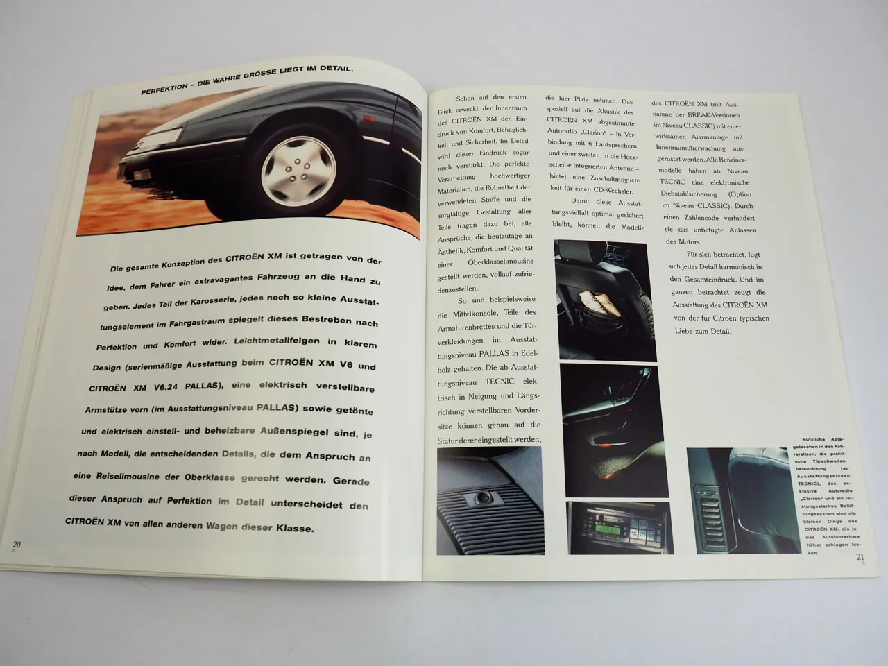 Citroen XM Typ Y3 ca. 1993 Prospekt