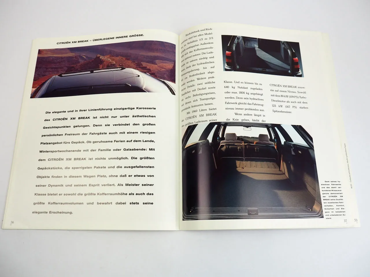 Citroen XM Typ Y3 ca. 1993 Prospekt