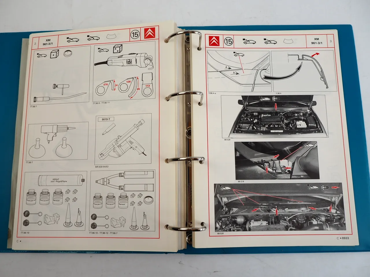 Citroen XM Y3 Karosserie Werkstatthandbuch Reparaturanleitung 1989 - 1994