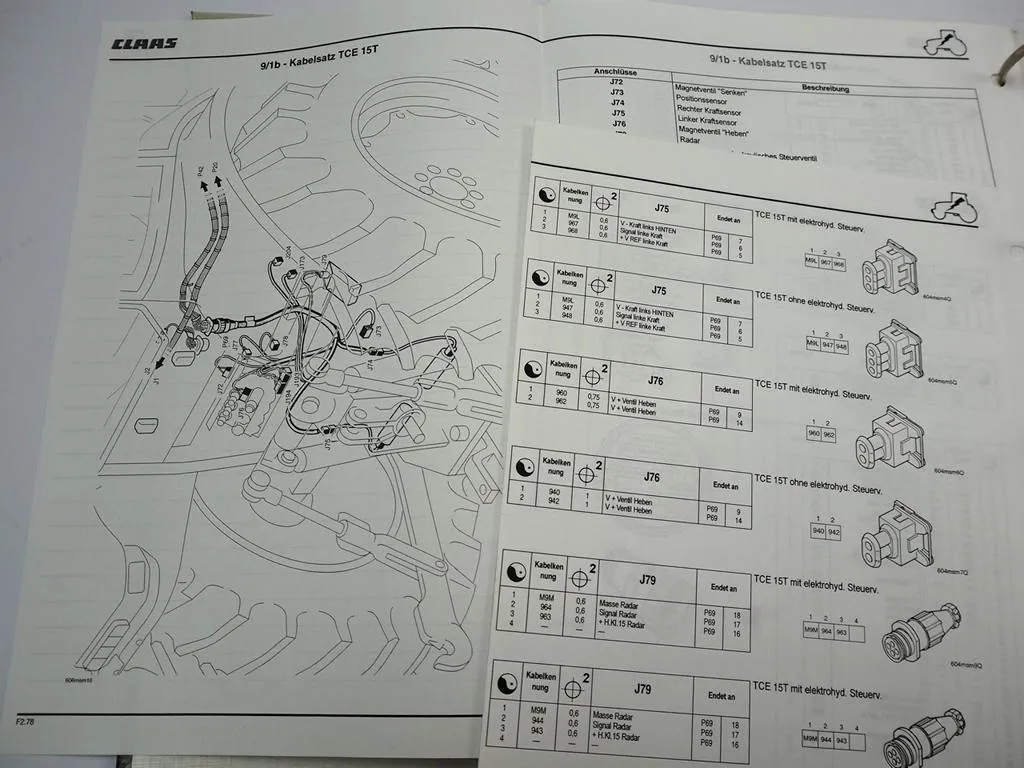 Claas Ares 806 816 826 836 Traktor Werkstatthandbuch Kap.F-J Schaltplan Elektrik