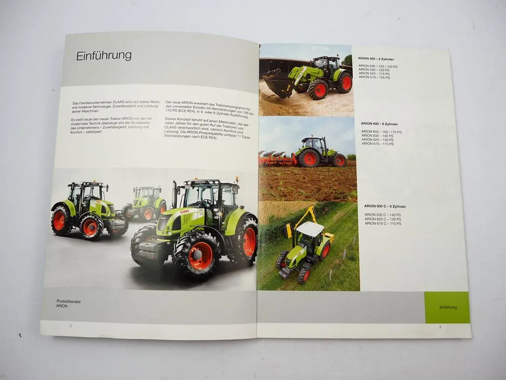 Claas Arion 510 520 530 540 610 620 630 640 Traktor Produktberater 2010