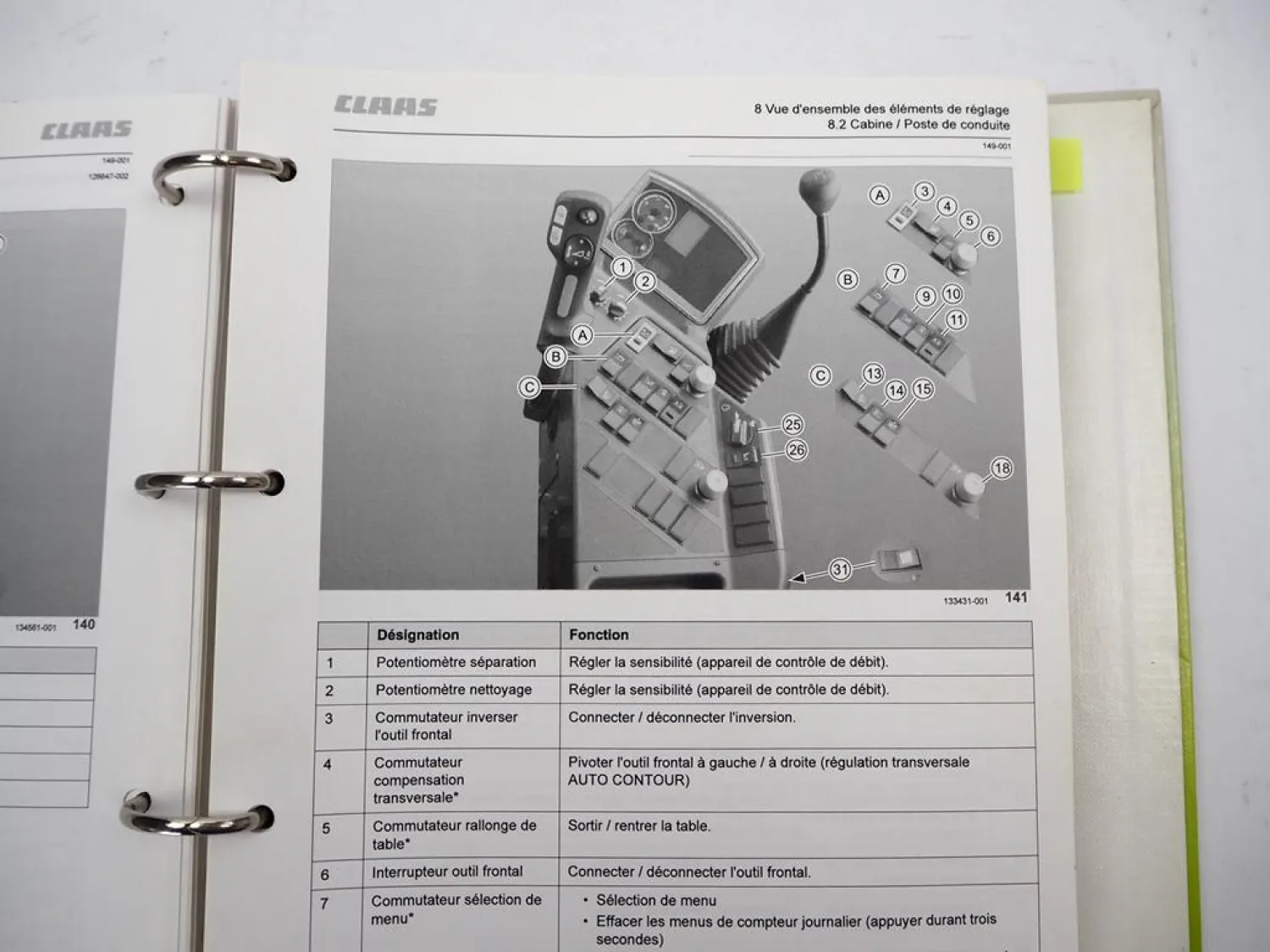 Claas Avero 240 Type 451 + C 370 430 490 Notice dutilisation entretien 2009/10