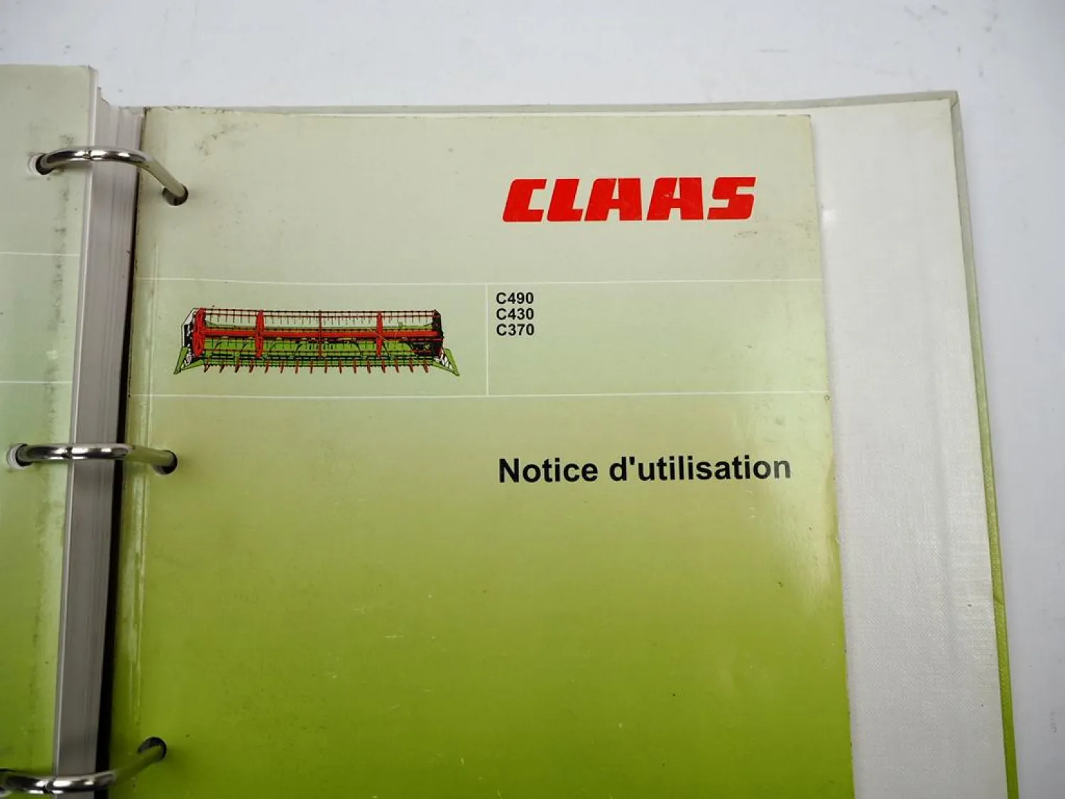 Claas Avero 240 Type 451 + C 370 430 490 Notice dutilisation entretien 2009/10