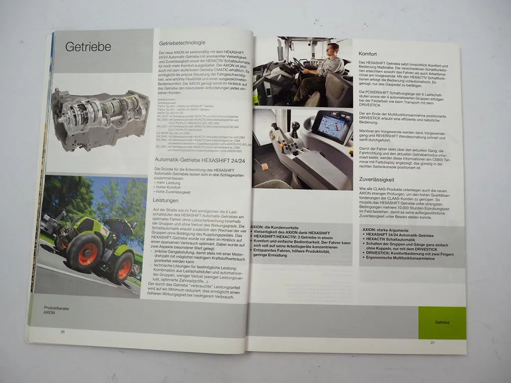 Claas Axion 810 820 830 840 850 Traktor Produktberater Verkaufshandbuch 2009