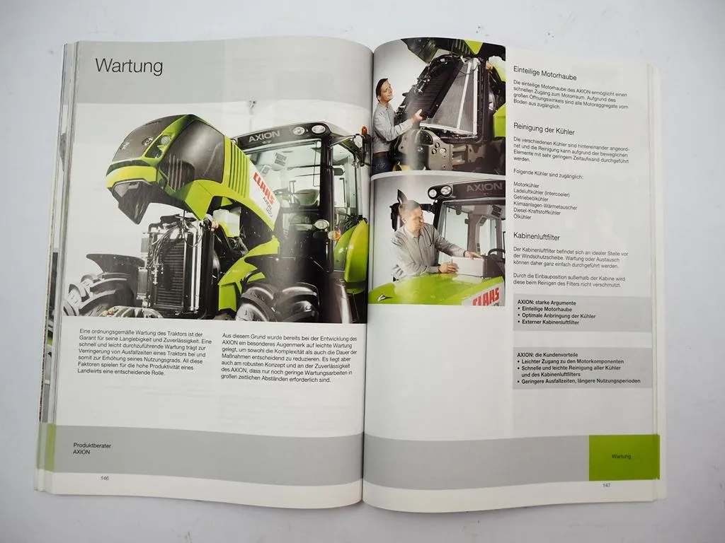 Claas Axion 810 820 830 840 850 Traktor Produktberater Verkaufshandbuch 2009