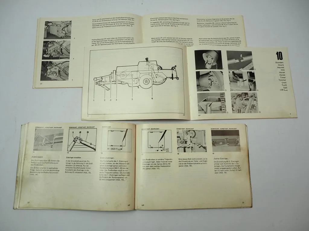 Claas Dominant Constant Markant Trabant Presse Betriebsanleitung Schmierplan 1972