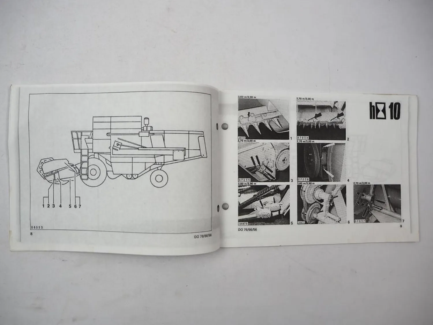 Claas Dominator 56 66 76 Mähdrescher Schmierplan 2000