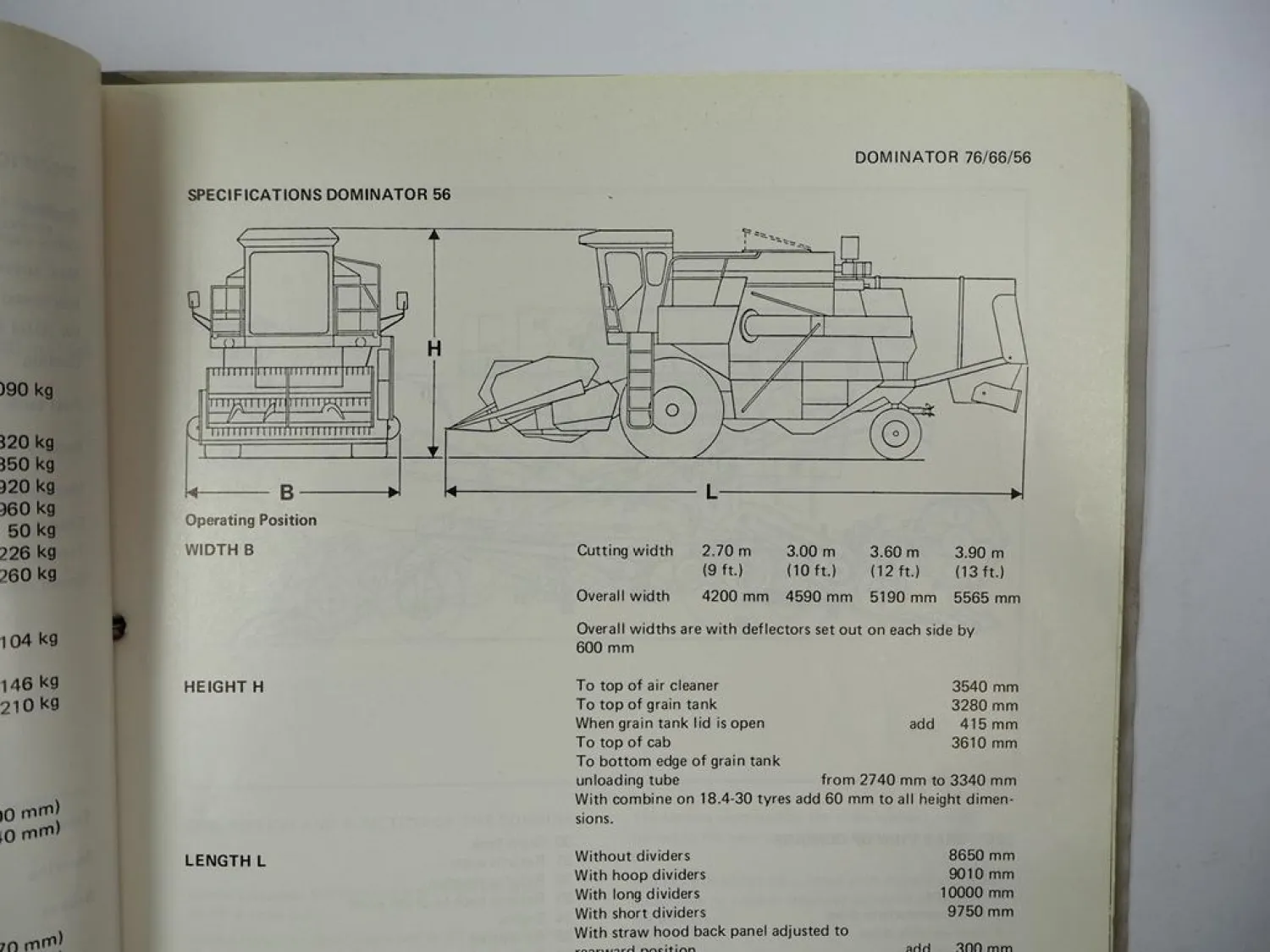 Claas Dominator 56 66 76 Operators Manual Maintenance Wiring Diagram 1982 engl.