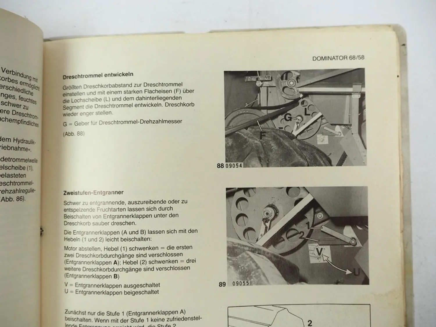 Claas Dominator 58 68 Mähdrescher Betriebsanleitung Bedienung Schaltplan 1983
